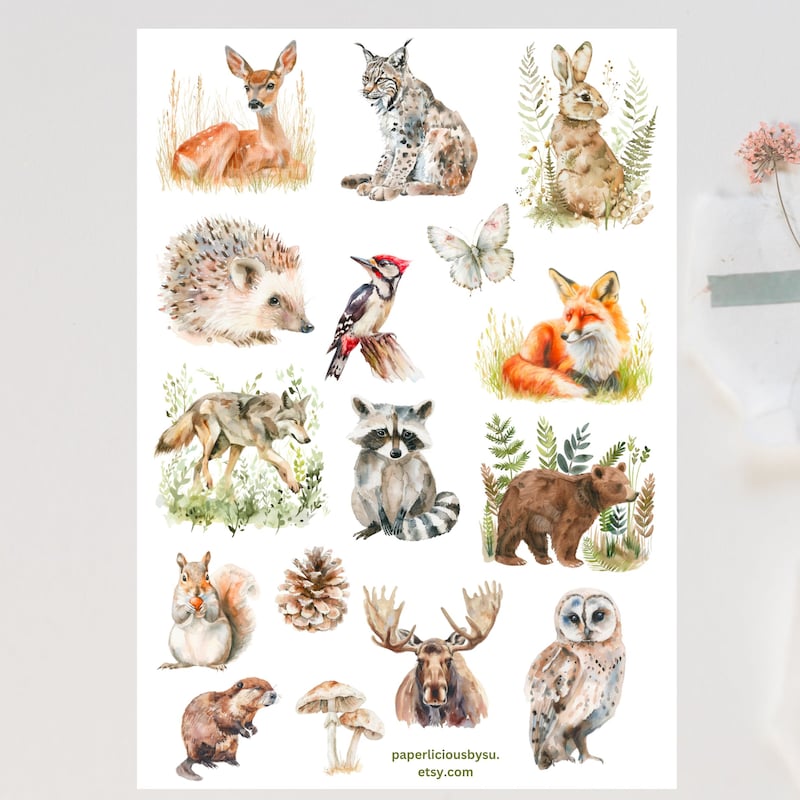 Animal Stickers - Etsy