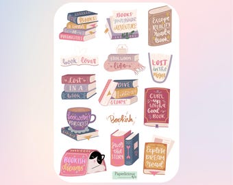 Buch Sticker in braun, selbstklebend für 2017, Nerd, Bücherwurm, Leseratte, Scrapbooking, Buchliebhaber, Nerd