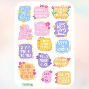 Süßer Aufkleber mit Selbstpflege-Zitat, Aufkleber für Mentale Gesundheit, Selbstliebe, Inspiration, Affirmation, Planer, Journal, Scrapbooking