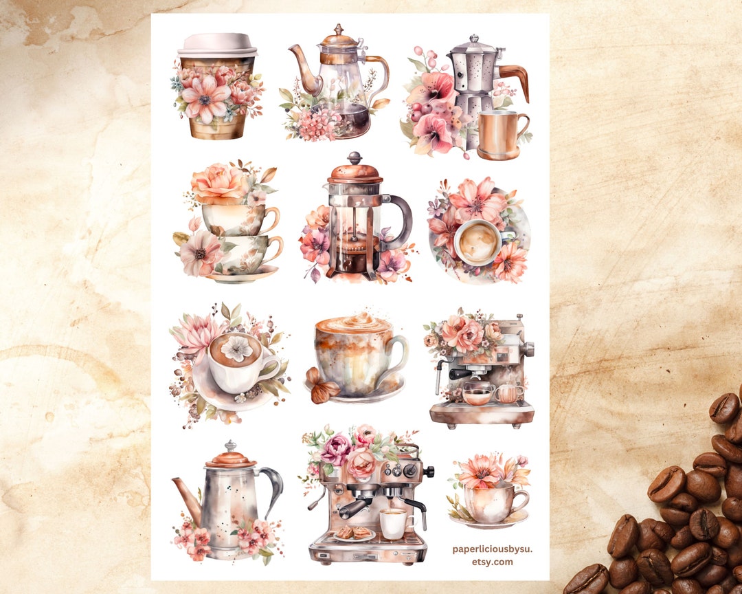 The Rongrong Grateful Heart Sticker Book For Planners, Calendars, Journals And Projects – Premium Quality Hand Drawn Perfect For Fall And Holiday Planning – Scrapbook Accessories – 24 Sheets