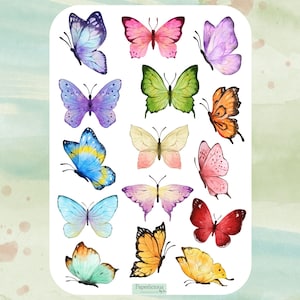 Schmetterling Sticker, Schmetterling Sticker, Schmetterlinge, Insekt, Garten, Natur, Planer, Scrapbooking, Scrapbooking
