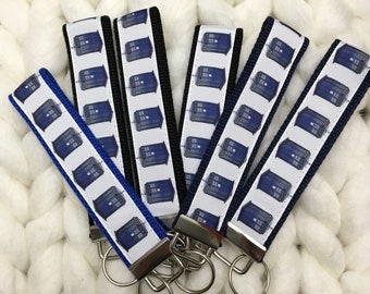 TARDIS Keychains/Key Fob, Doctor Who, whovian, nerd, geek, police box, the doctor, dr who, fandom
