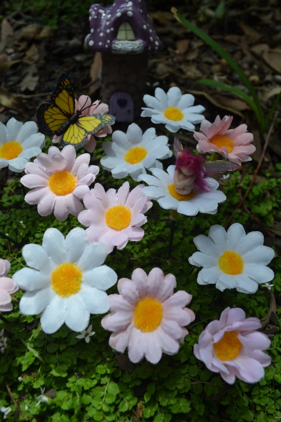 Items similar to Artificial Fairy Flowers Large Set of Eight on Etsy