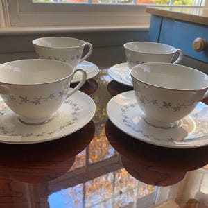 4 Royal Doulton Cadence Cups & Saucers