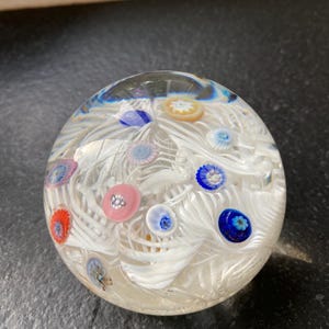 Vintage Strathearn Spaces Millefiori Paperweight
