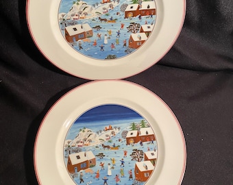 2 talerze świąteczne Villeroy & Boch Naif