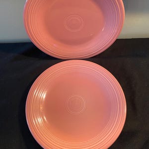 2 Homer Laughlin Fiesta Rose Dinner Plates