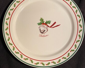 Prato de Jantar Hallmark The Polar Express Believe Bell