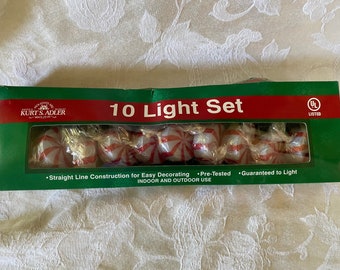 Kurt Adler Wrapped Candy Lights New in Box