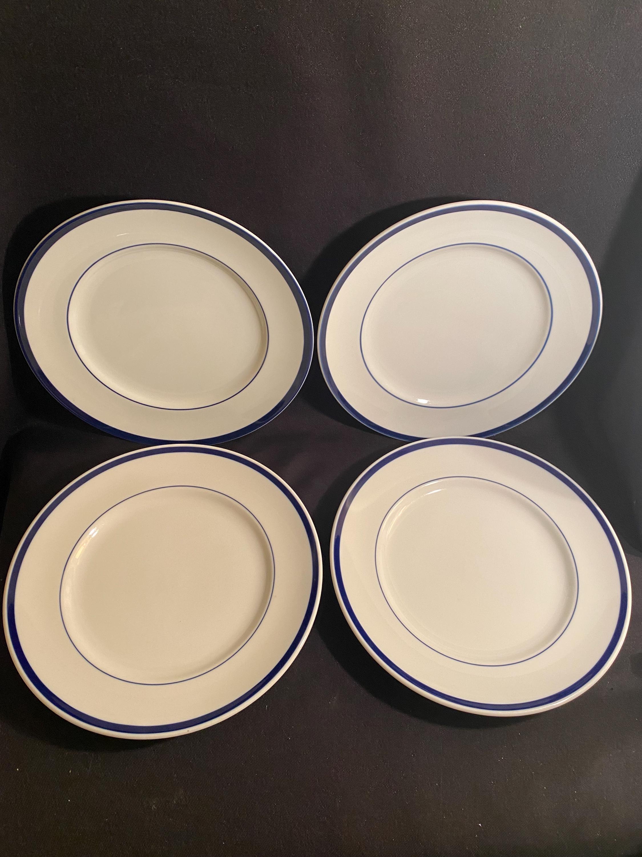Williams Sonoma Blue Brasserie Plates - Etsy