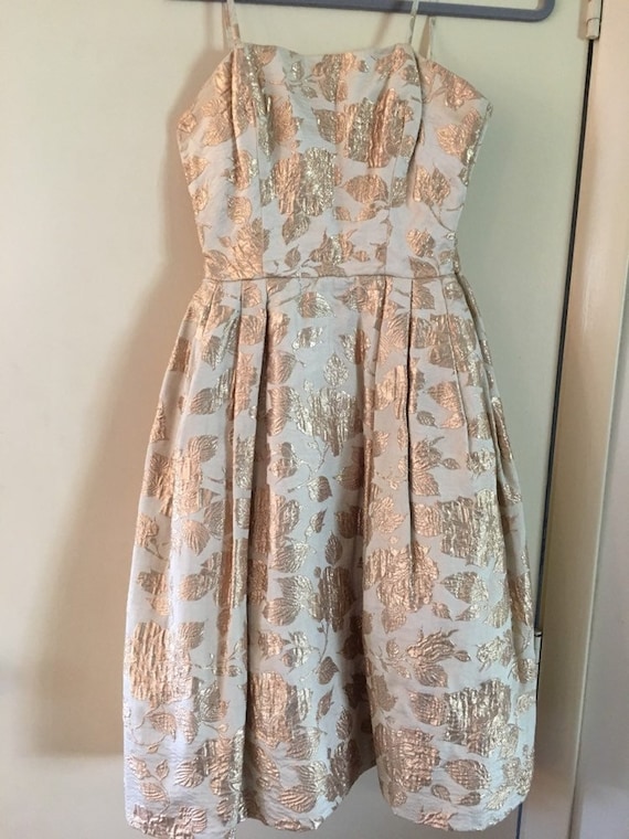 Vintage Cotillion Formals Gold Dress