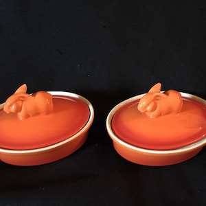 2 Nouvelle Cuisine Konijn Individuele Stoofpotten Met Deksel