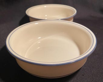 レノックス社製ポピー柄ブルーボタニカルスープ/シリアルボウル 2個セット