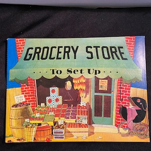 Old Fashioned Grocery Store Cut Out Book