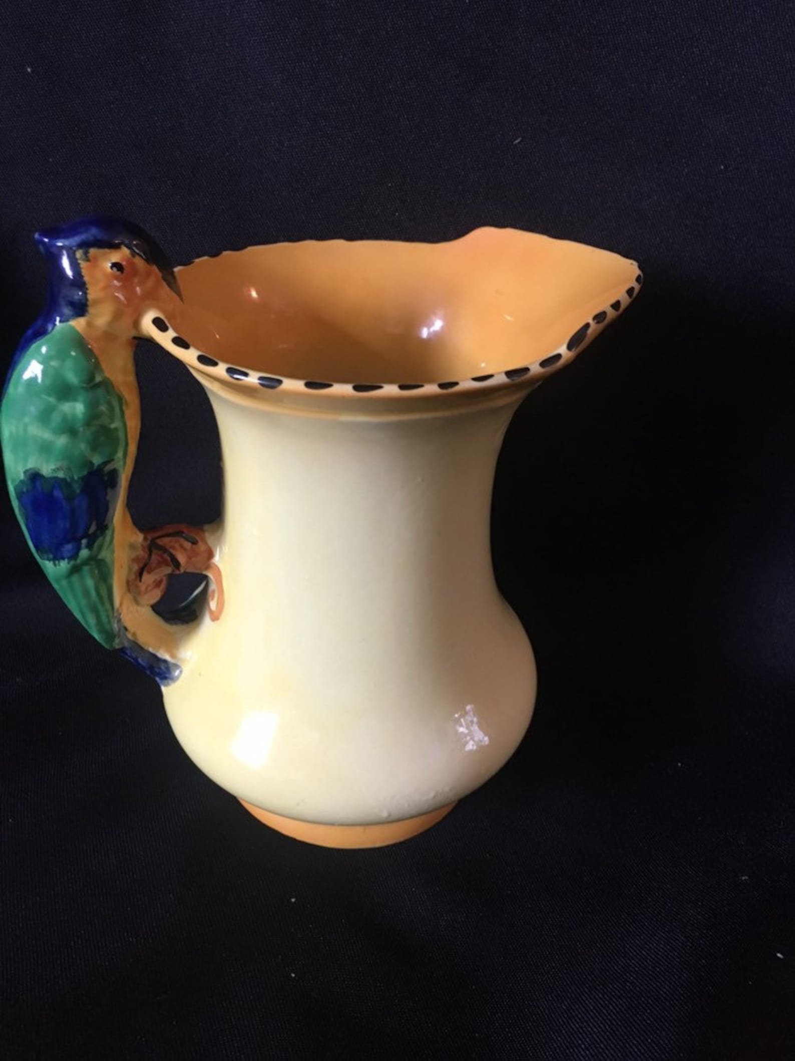 Antique Burleigh Ware Pitcher Parrot Handle Etsy