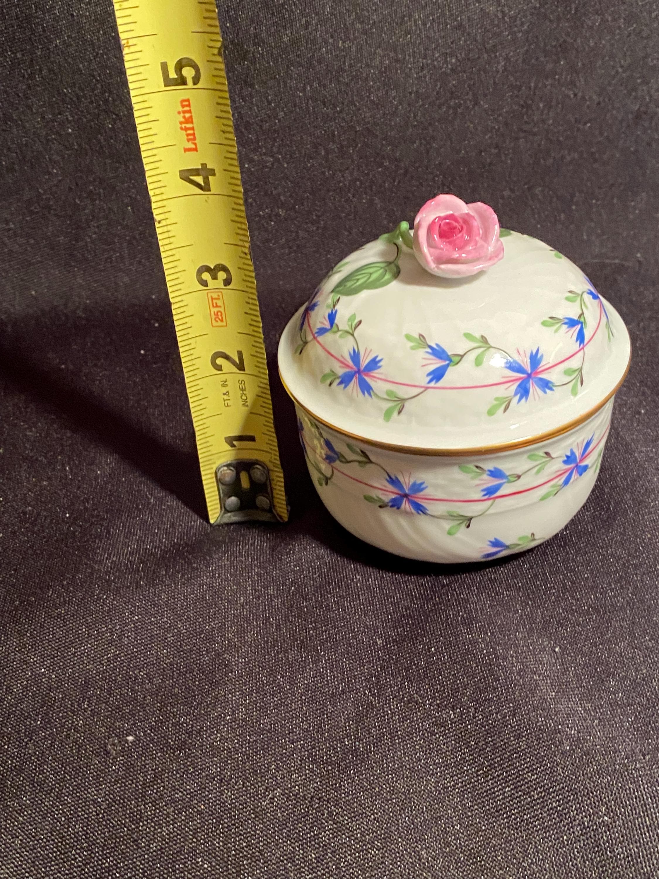 Herend Blue Garland Sugar Bowl With Lid - Etsy