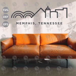 Memphis Skyline 2 for Silhouette studio and Cricut design space, cutting files, instant download