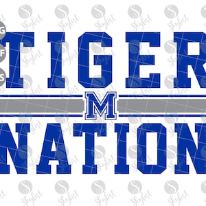 Memphis Tiger Nation for Silhouette studio and Cricut design space, cutting files, instant download