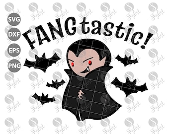 Halloween Baby Fangtastic Costume for Silhouette studio and Cricut design space, cutting files, instant download