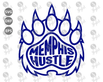 Bear Paw Memphis for Silhouette studio and Cricut design space, cutting files, instant download