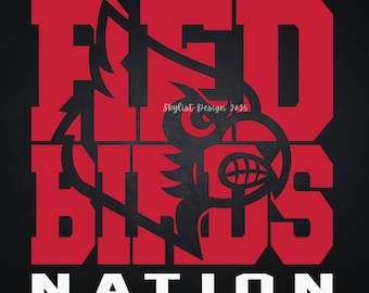 Maskotka Redbirds Cardinal Sports dla studia Silhouette i przestrzeni projektowej Cricut, pliki do cięcia, natychmiastowe pobieranie