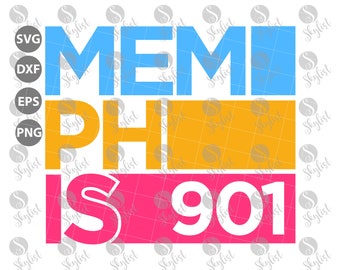 Memphis 901 for Silhouette Studio and Cricut design space, cutting files, instant download