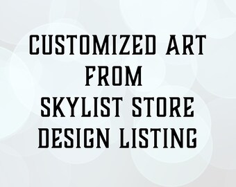 Customized art from design listing