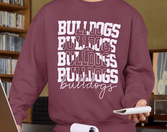Bulldogs Stacked School Mascot Sports for Silhouette studio and Cricut design space, cutting files, instant download