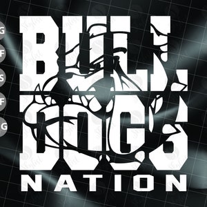 Bulldogs Mascot Sports for Silhouette studio and Cricut design space, cutting files, instant download