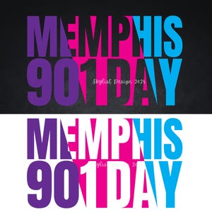 Memphis 901 Day for Silhouette Studio and Cricut design space, cutting files, instant download