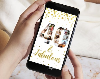 Your Story Instagram 40 and fabulous Canva frame drag and drop, simple and easy edit in CANVA, digital instant download