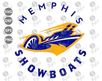 Memphis Showboats Football for Silhouette studio and Cricut design space, cutting files, instant download