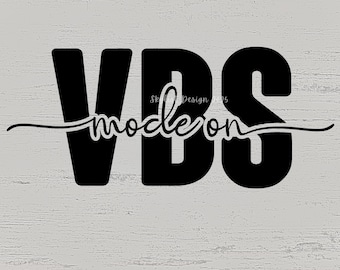 VBS Mode On Christian Gift for Silhouette studio and Cricut design space, cutting files, instant download