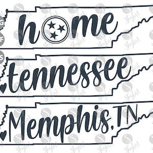 Home Tennessee State Memphis für Silhouette Studio und Cricut Design Space, Schneidedateien, sofortiger Download