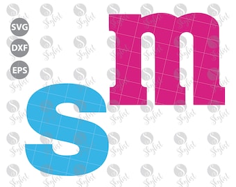 Skittles MnM Letters Costume for Silhouette studio and Cricut design space, cutting files, instant download