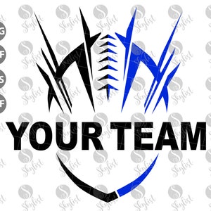 Football T-shirt Design Custom School Mascot for Silhouette Studio and Cricut Design space digital instant download