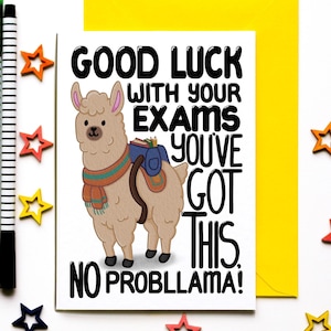 Good Luck Card, For Your Exams, SATs, GCSEs, A-Levels, Exam Greeting Card, Good Luck 11 Plus Card, School Good Luck Card, In Your Exams Card