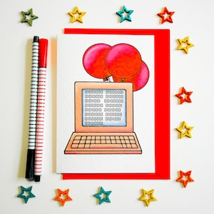 Binary Birthday Card – Hidden Message for Computer Nerds, Coders & Programmers