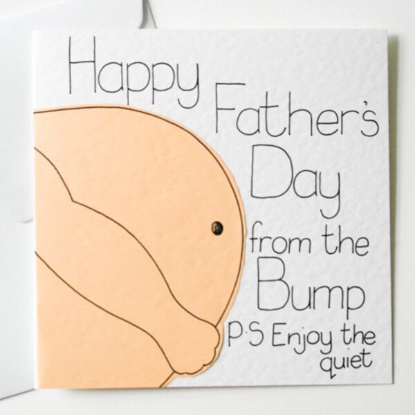 Greeting Card - Daddy to be Father's Day Card - New Daddy card - Father's Day Card from the Bump
