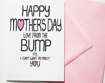 Mother's Day Card From The Baby Bump, Cute Mother's Day Card For Pregnant Wife, Mummy To Be, Expecting Mommy, Grandma, Nanny, For Her