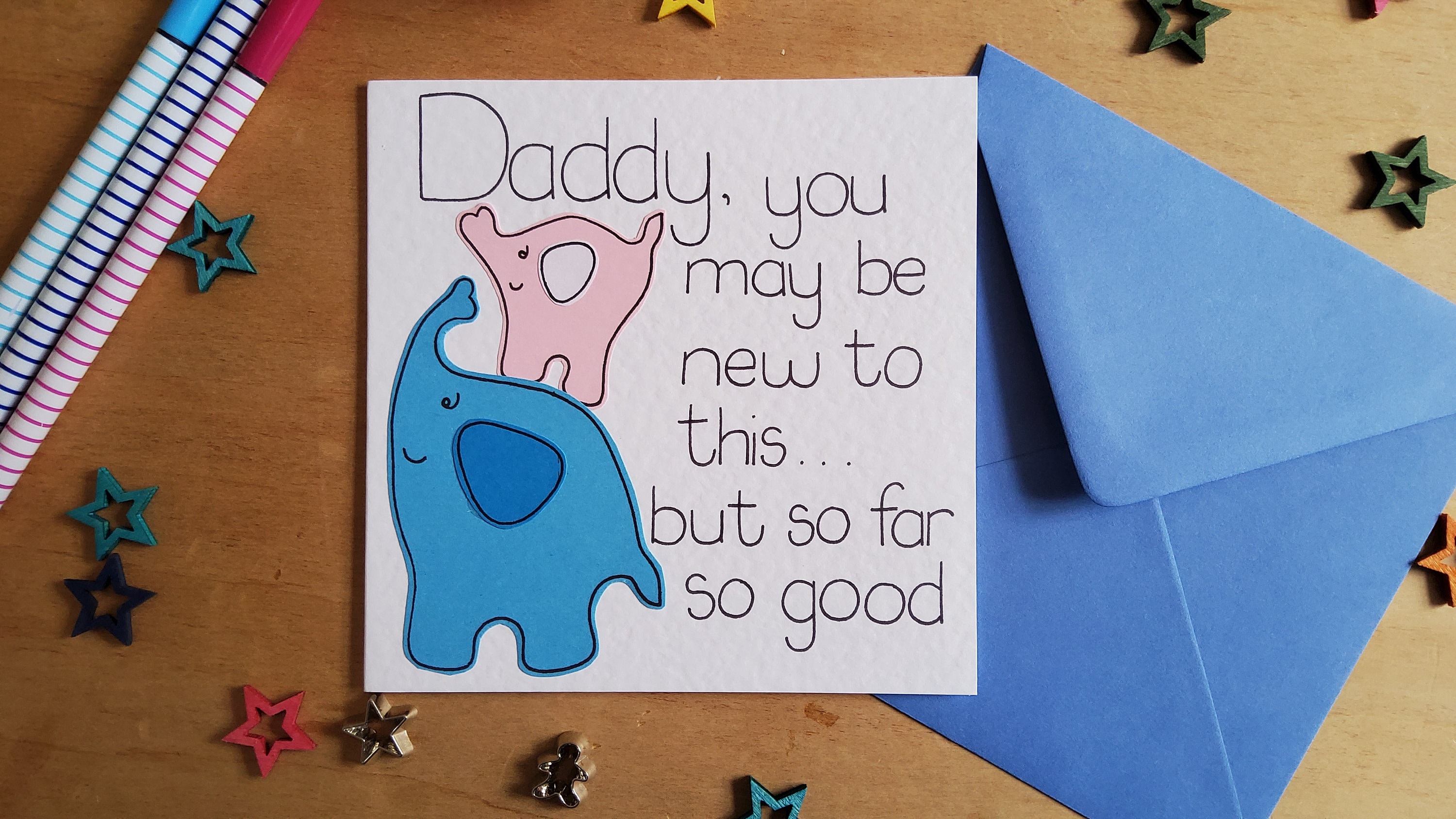 Handmade Personalised 'Best Dad Declaration' Father's Fathers Day Card Birthday