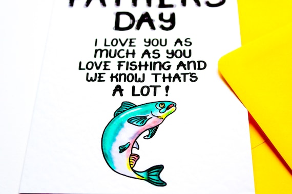 Fishing Father's Day Card, Funny Fishing Card for Father's Day Card From  Teenage, Adult Daughter, Son, Joke Fishing Related Card for Dad -   Canada
