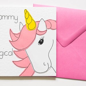 Unicorn Mother's Day Card, Mommy you are Magical unicorn card, Cute unicorn Birthday card for Mommy, Magical card for Mommy, Thank You Mommy image 3