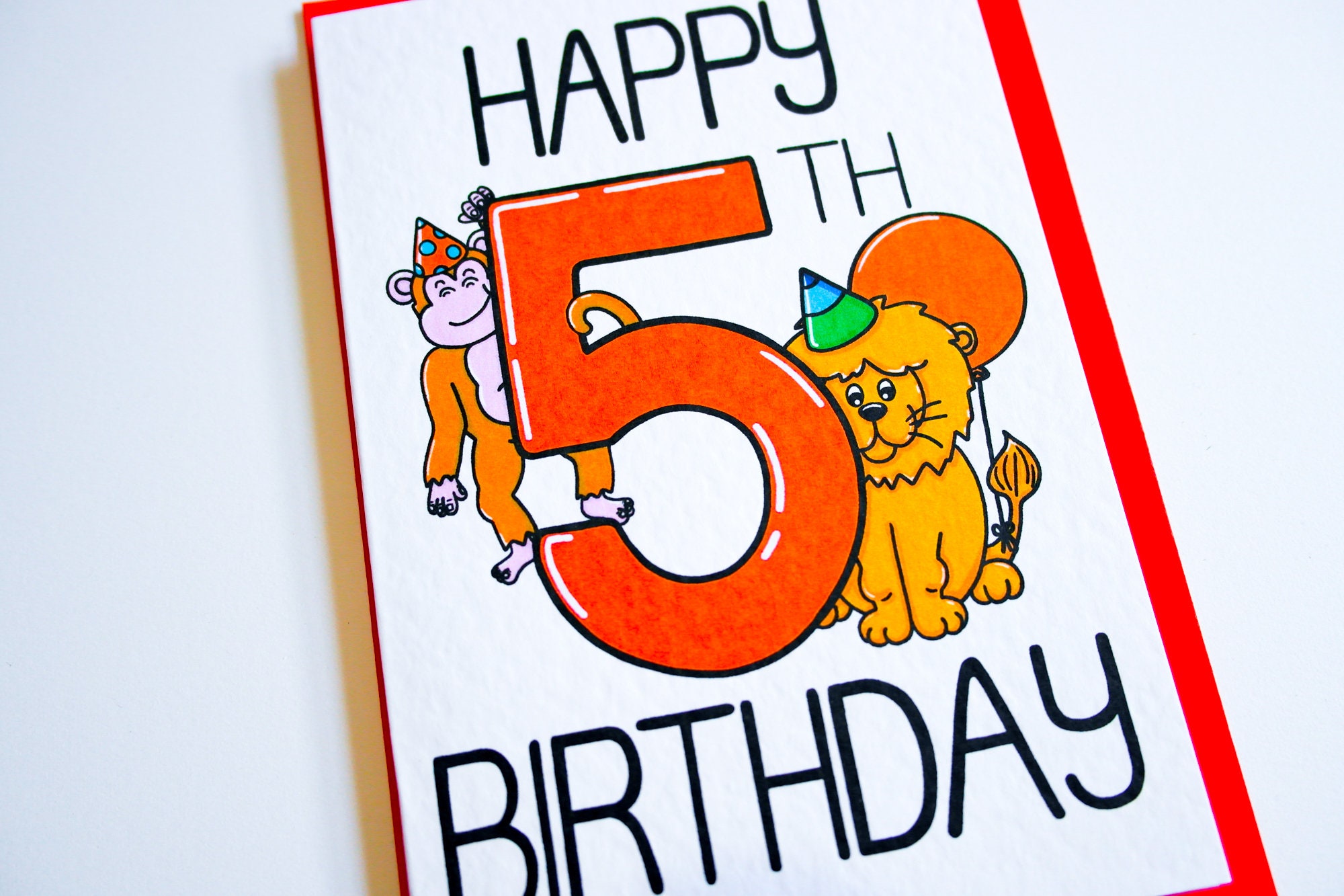 Tarjeta de feliz segundo cumpleaños para niño de dos años, tarjeta de  cumpleaños para 2 años con mono descarado y león lindo, tarjeta de  cumpleaños para niño pequeño, dos hoy -  España