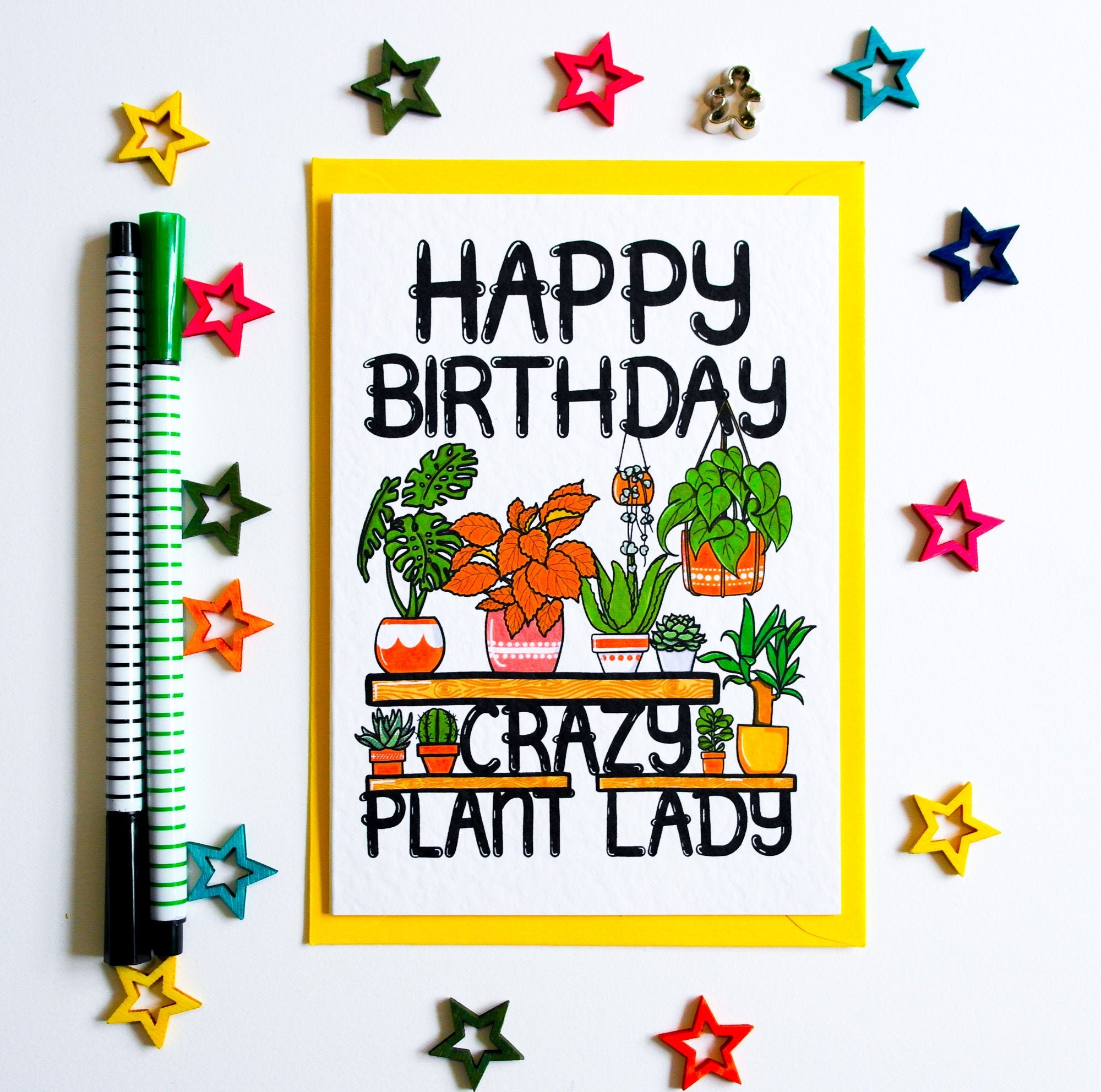 Yucca Plant Girlfriend Birthday Card Crazy Plant Lady House Plant Birthday Card Card For Her