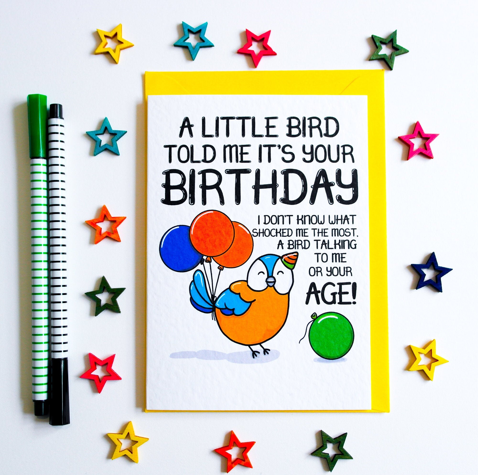 Funny Birthday Card A Little Bird Told Me Sarcastic Birthday - Etsy UK Funny Birthday Card A Little Bird Told Me Sarcastic Birthday - Etsy UK