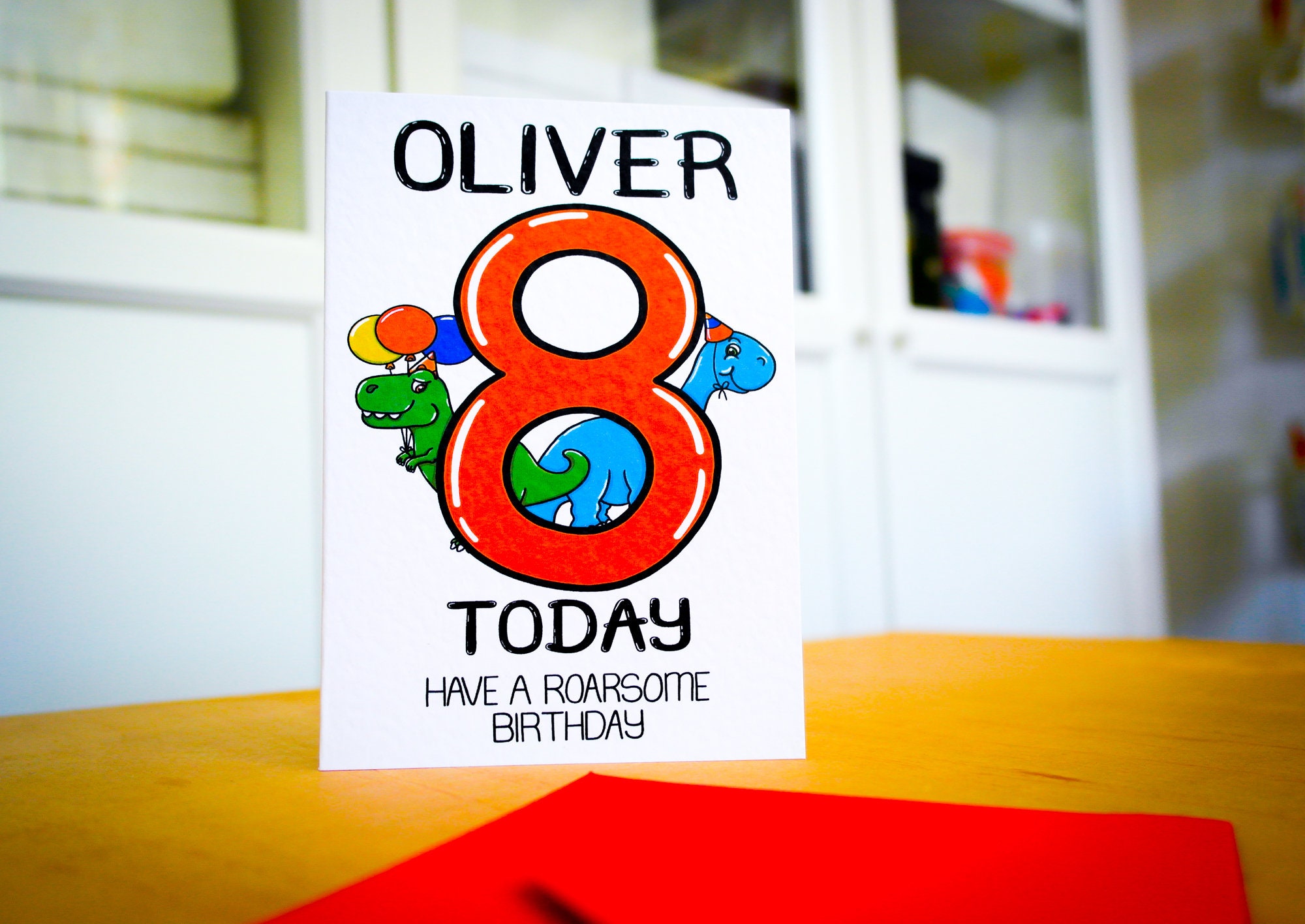 PERSONALISABLE 8th Birthday Card 8 Today Have A Roarsome