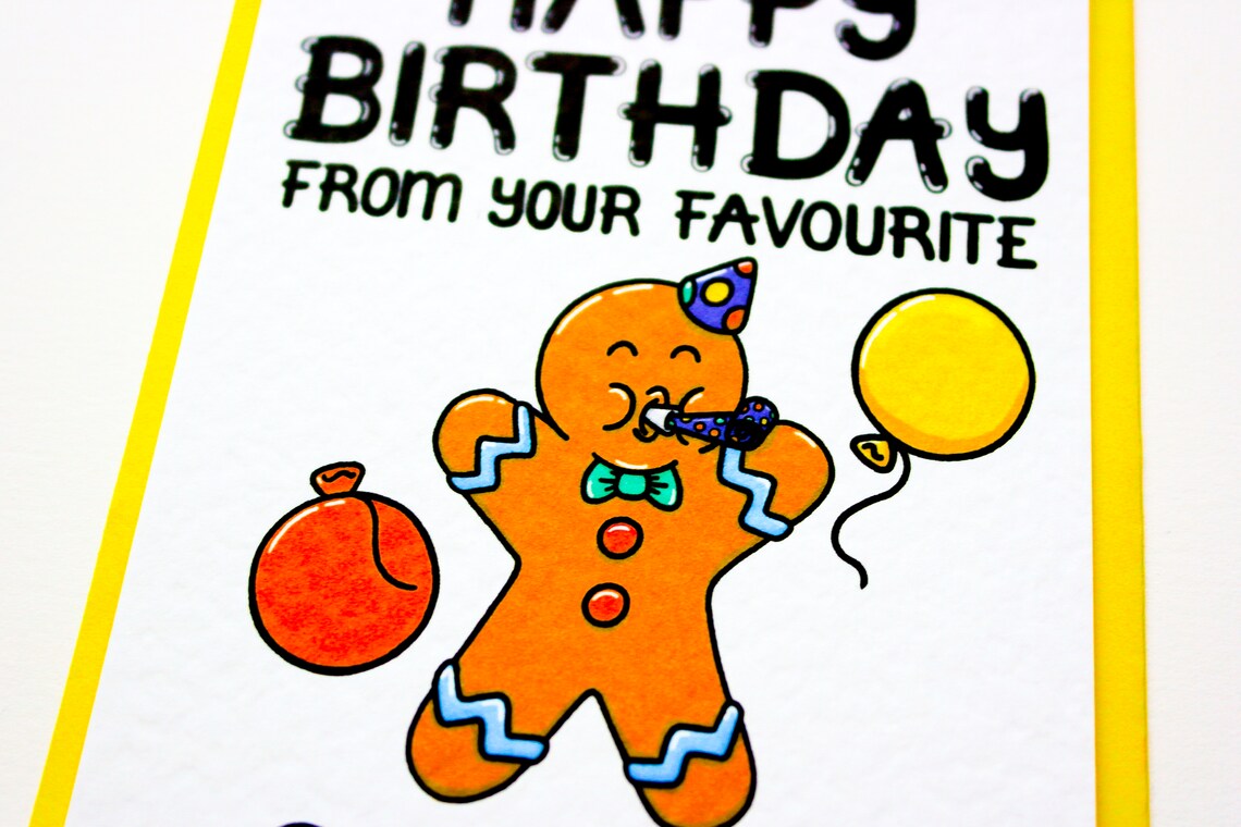 Happy Birthday From Your Favouite Ginger Card Red Haired Etsy UK