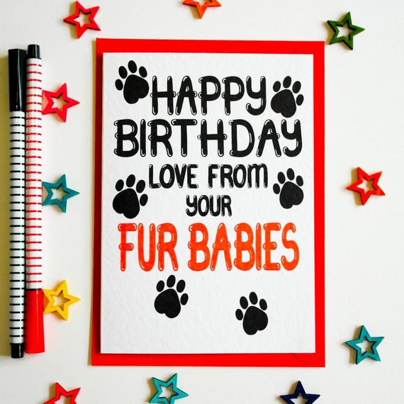 Pet Birthday Card From Pets: Funny Dog & Cat Greeting
