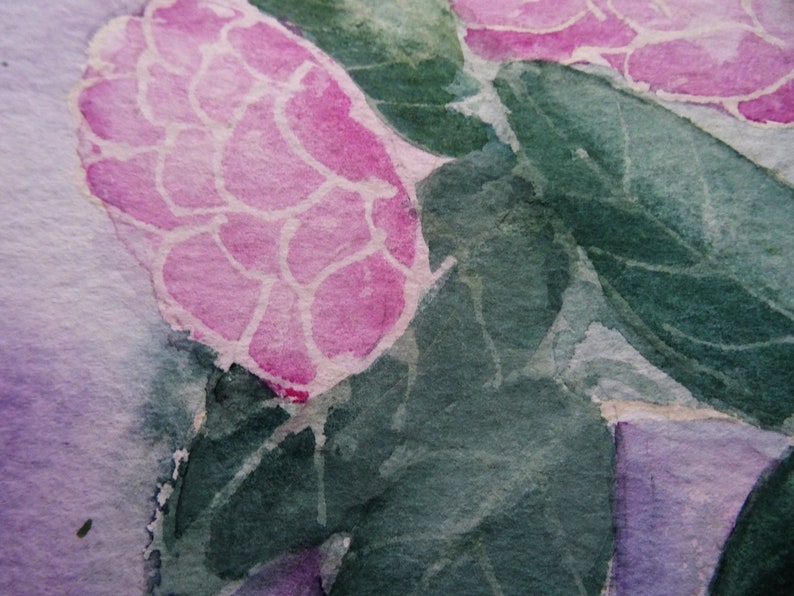 Aquarell Blumenstrauß, Format: 30 x 40 cm Material, Aquarellpapier, Aquarellfarben Unikat Handsigniert image 4